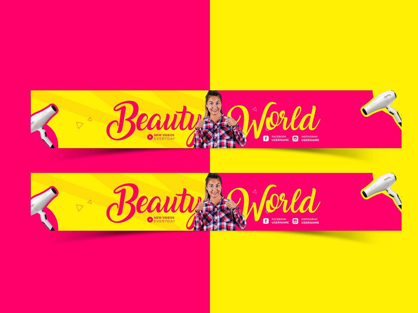 Beauty Channel YouTube Banner - YouTube design example