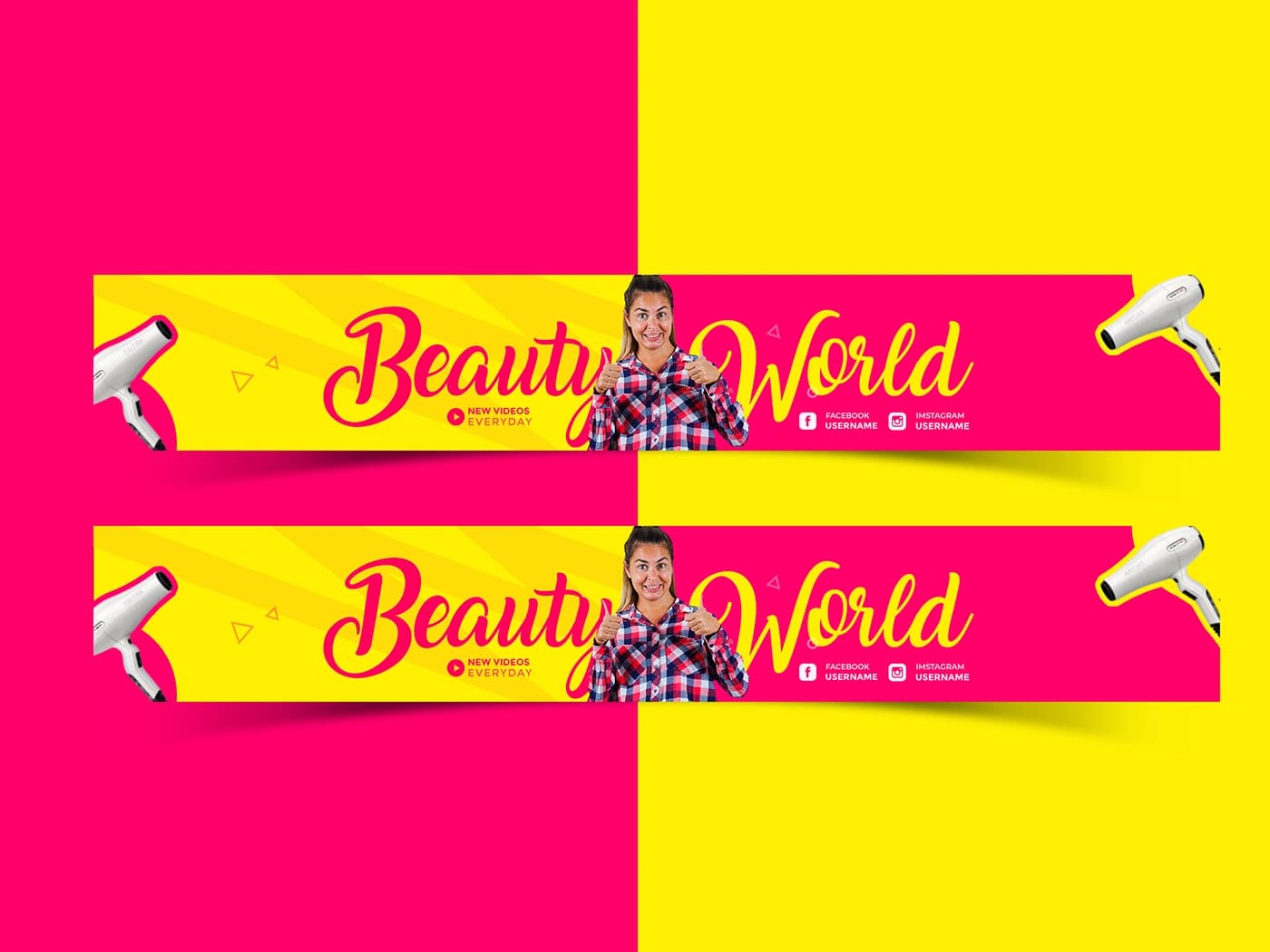 Beauty Channel YouTube Banner - YouTube design example