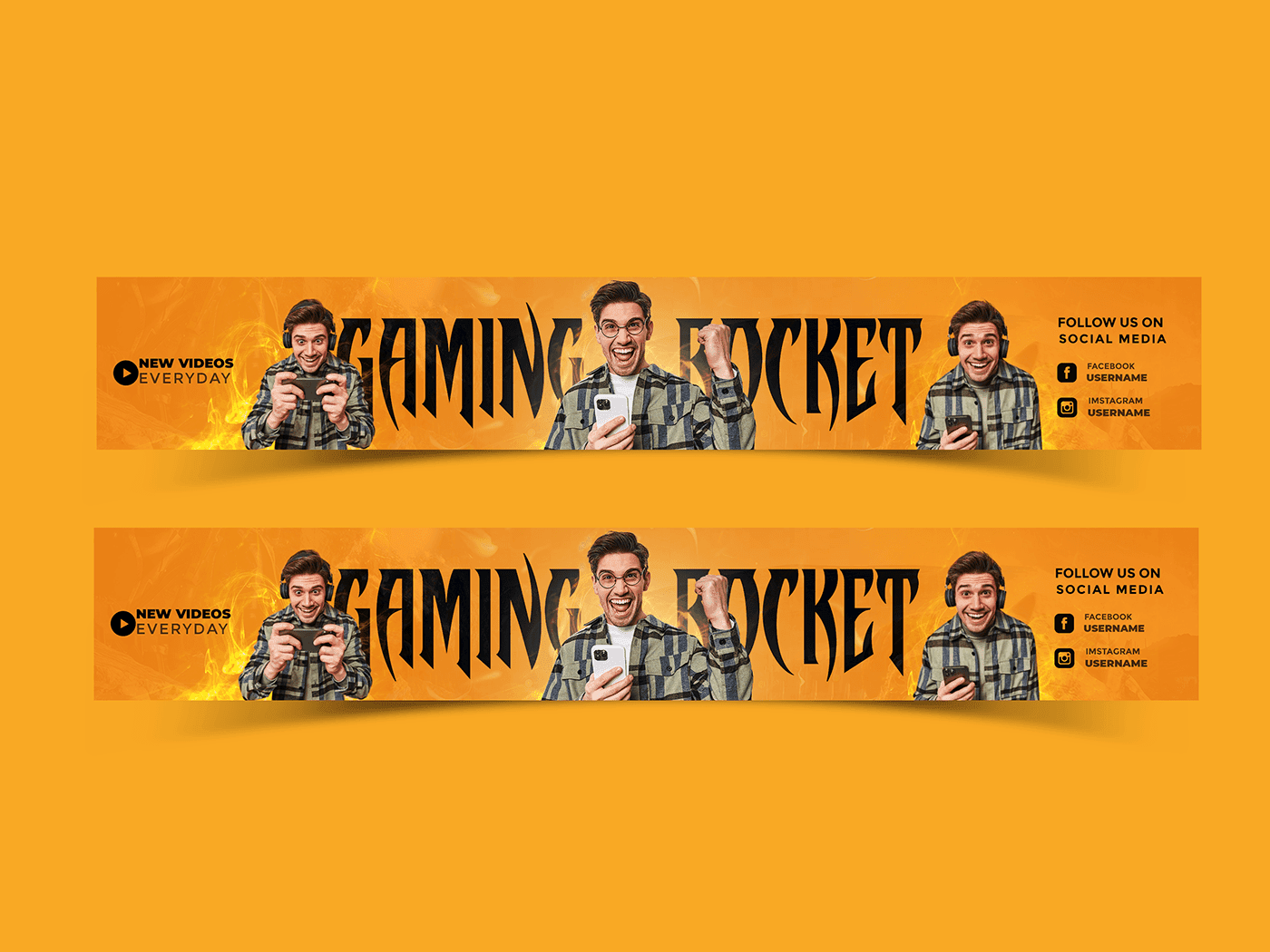 Gaming Channel YouTube Banner - YouTube design example