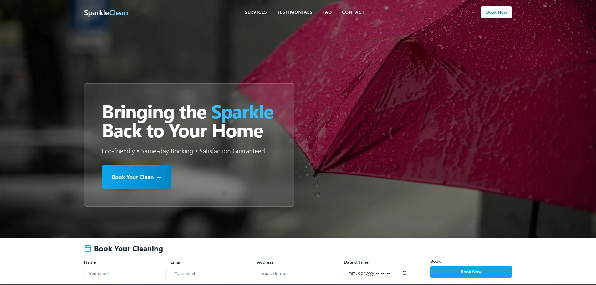 Cleaning Business Website